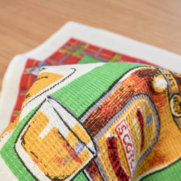 Vintage Scottish Recipes Cotton Waffle Tea Towel - Picture 5 of 5